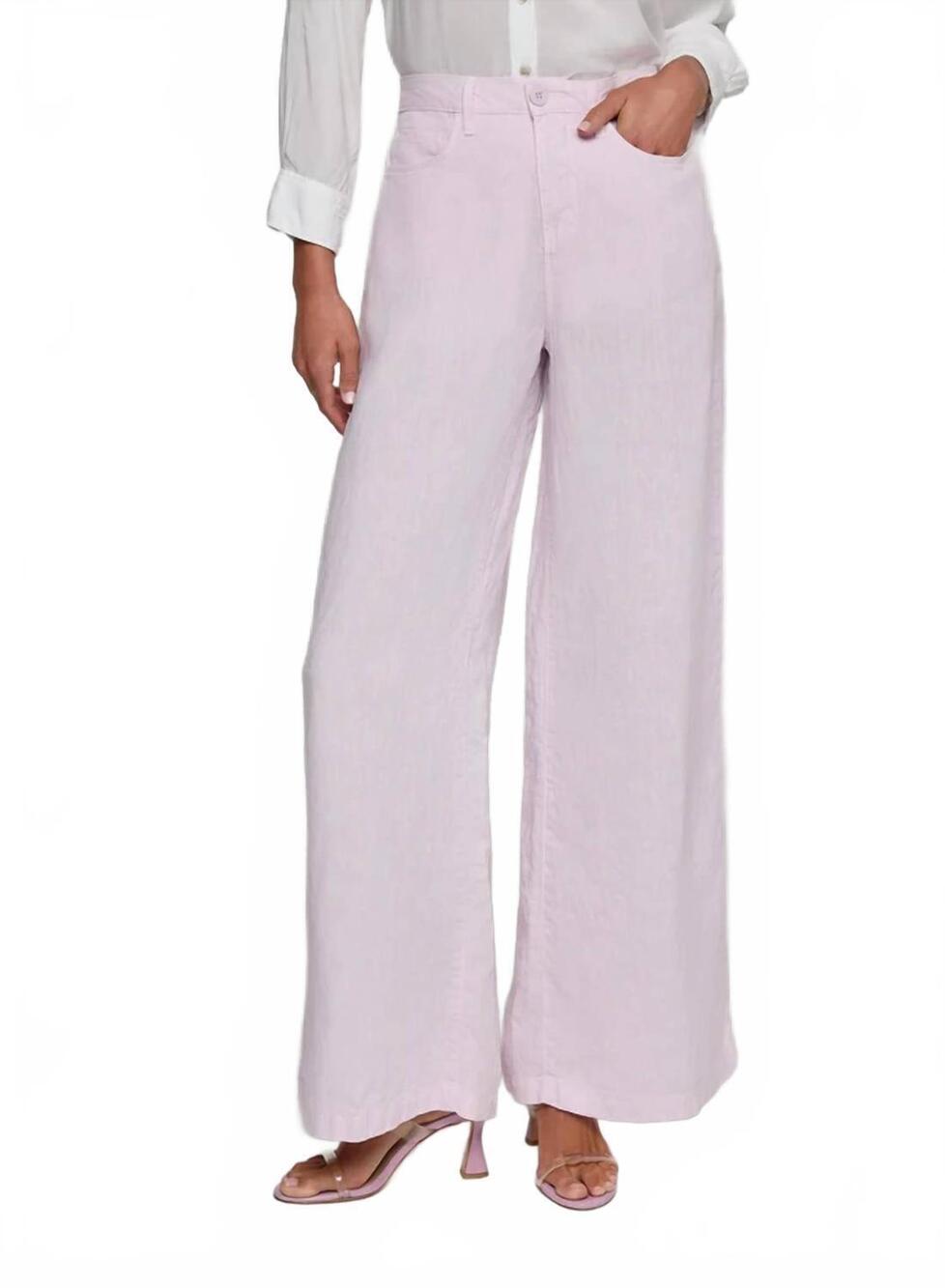 NEW L'AGENCE amara high rise wide leg jeans in icy lilac